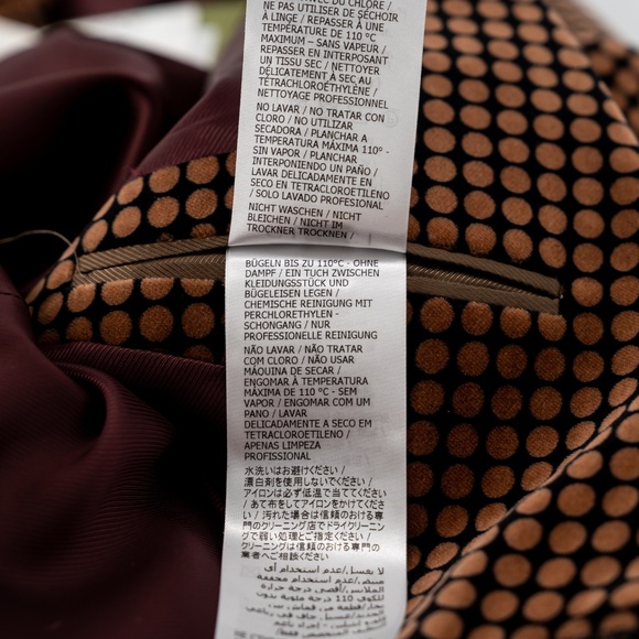 size 48 M - Gucci Polka Dot Print Blazer Brown Suit Jacket - Picture 10 of 10